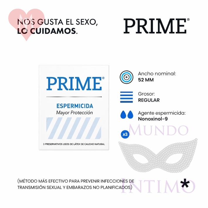 Preservativos Prime Espermicida